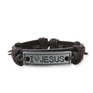 Armband I love Jesus Leder