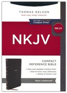 NKJV compact reference bible black leatherlook