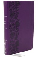 NKJV compact reference bible purple leatherlook