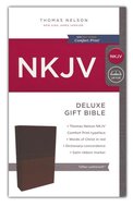 NKJV deluxe gift bible tan leatherlook