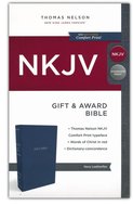 NKJV gift & award bible blue leatherlook