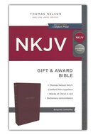 NKJV gift & award bible burgundy leatherlook