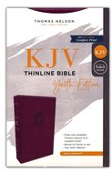 NKJV thinline bible youth ed. burgundy leatherlook