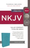 NKJV value compact thinline bible turquoise leatherlook
