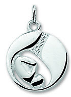Silver pendant child in womb