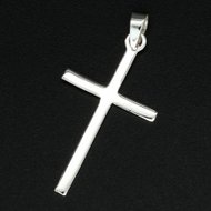 Silver pendant cross 25x13x1mm