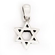 Silver pendant star of david small 11,5x17x3mm