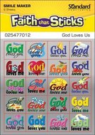 Faith stickers God loves us