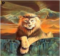 Diamond painting lion - crown of thorns 40x50cm square drill