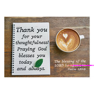 Postkarte (6) thank you (coffee)