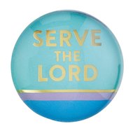 Magneet glas rond serve the Lord