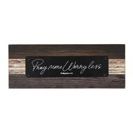 Houten staande deco pray more