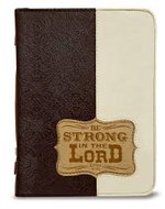 Biblecover x-large navy/brown be strong