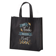 Laminated totebag grateful heart