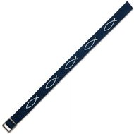 Armbandje geweven vissen donkerblauw