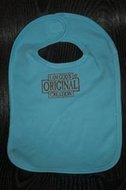 Baby bib God's original creation blue