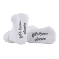 Baby socks gift from above white