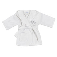 Bathrobe 0-12month white crown