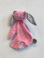 Cuddle cloth rabbit pink God zorgt/regenboog