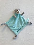 Cuddle cloth bear green God zorgt voor jou embroidery