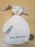 Schmusetuch Kaninchen Weiss Jesus liebt mich