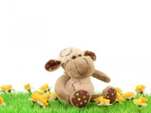 Keyring lamb curly 12cm