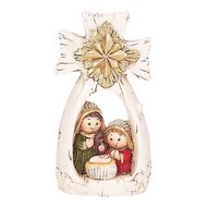 Kerst beeldje cross with holy family 8,9cm