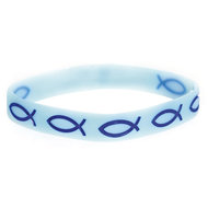Bracelet rubber fish blue
