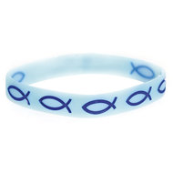 Armband rubber vis blauw