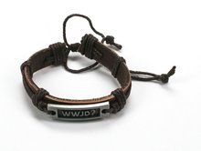 Bracelet WWJD leather brown