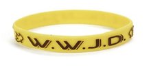 Bracelet silicon WWJD dove yellow