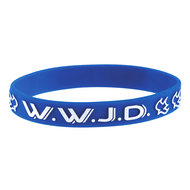 Bracelet silicon WWJD dove blue