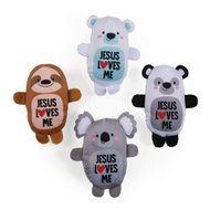 Knuffeltjes (4) assortie Jesus loves me