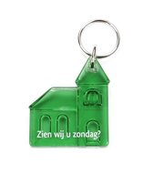 Sleutelhanger kerk groen zien wij u