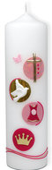 Christening candle Kingskid pink 22cm