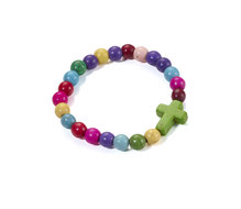 Children's Bracelet cross green