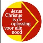 Sticker Jezus Christus is de oplossing