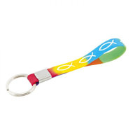 Keyring silicon fish rainbow