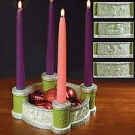 Candle advent holder bethlehem scenes