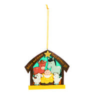 Christmas ornament stable believe and re