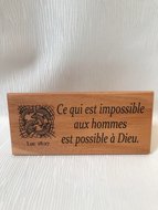 Wandbord ce qui est impossible 22x10cm