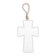 Hanging Cross Enamel wall cross white 5x20,3cm