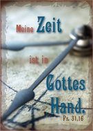 Magnet 5x7cm Meine Zeit ist in Gottes Hand