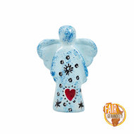 Soapstone Angel Heart blue 7cm