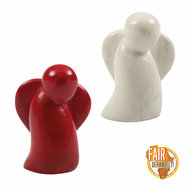 Soapstone angel small red 3cm