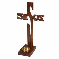 Kaars/waxinelicht houder Jesus 30cm