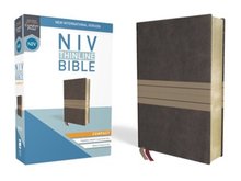 NIV - Compact Thinline Bible Chocolate/Tan Leathersoft
