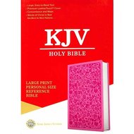 KJV Large print bible personal ed. index Pink imit. Leather