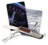 Multitool pocket knife Living by faith