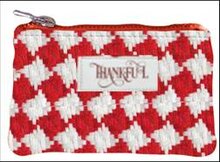 Coin pouch red Thankful